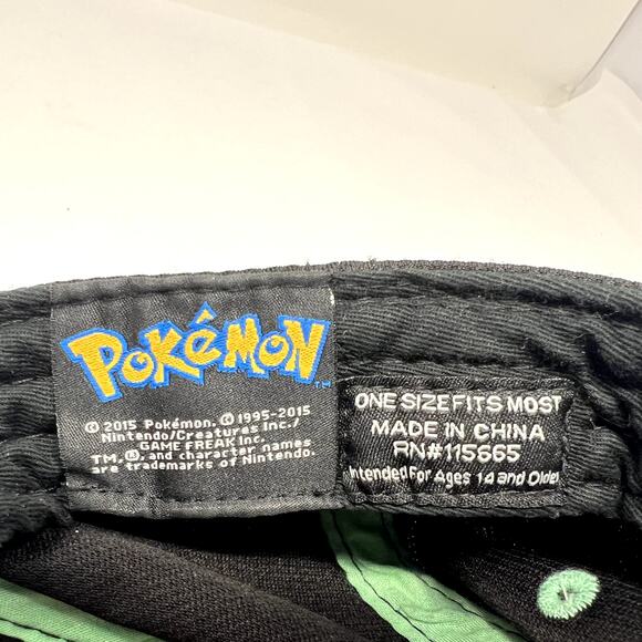 Pokemon Bulbasaur Hat Men's Black Green Outdoor Snapback Summer Baseball Cap - Picture 3 of 10